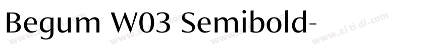 Begum W03 Semibold字体转换